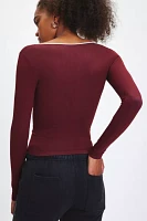 Out From Under Sporty Surplice Seamless Long Sleeve Tee