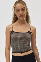 Out From Under Margaret Plaid Seamless Knit Cami