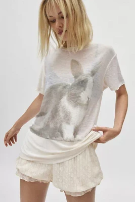 Kimchi Blue Bunny Graphic Burnout Boyfriend Tee