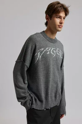 The Ragged Priest Direction Distressed Crew Neck Sweater