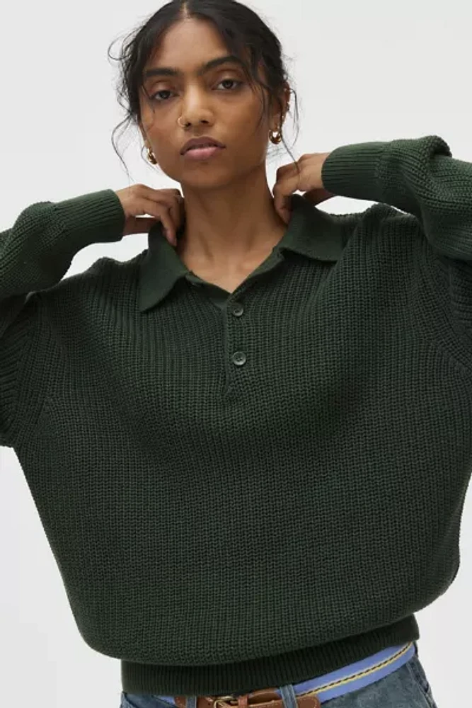 BDG Gavin Oversized Polo Sweater