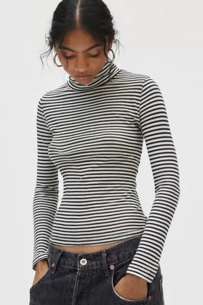 BDG Timmy Long Sleeve Turtleneck Jersey Knit Tee