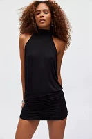 Silence + Noise Haddon High Neck Open Back Mini Dress