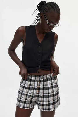 Urban Renewal Remnants Made LA Flannel Button Front Boxer Short