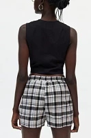 Urban Renewal Remnants Made LA Flannel Button Front Boxer Short