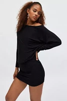 Silence + Noise Destin Dolman Off-The-Shoulder Mini Dress