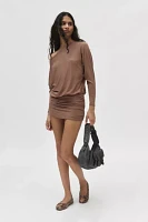 Silence + Noise Destin Dolman Off-The-Shoulder Mini Dress