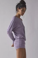 Silence + Noise Destin Dolman Off-The-Shoulder Mini Dress