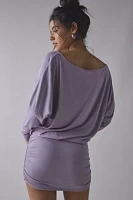 Silence + Noise Destin Dolman Off-The-Shoulder Mini Dress
