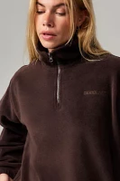 iets frans... Plain Quarter-Zip Fleece Jacket