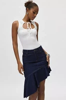 BDG Kiko Asymmetrical Denim Midi Skirt