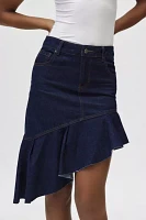 BDG Kiko Asymmetrical Denim Midi Skirt