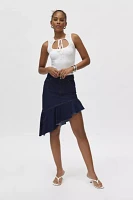 BDG Kiko Asymmetrical Denim Midi Skirt