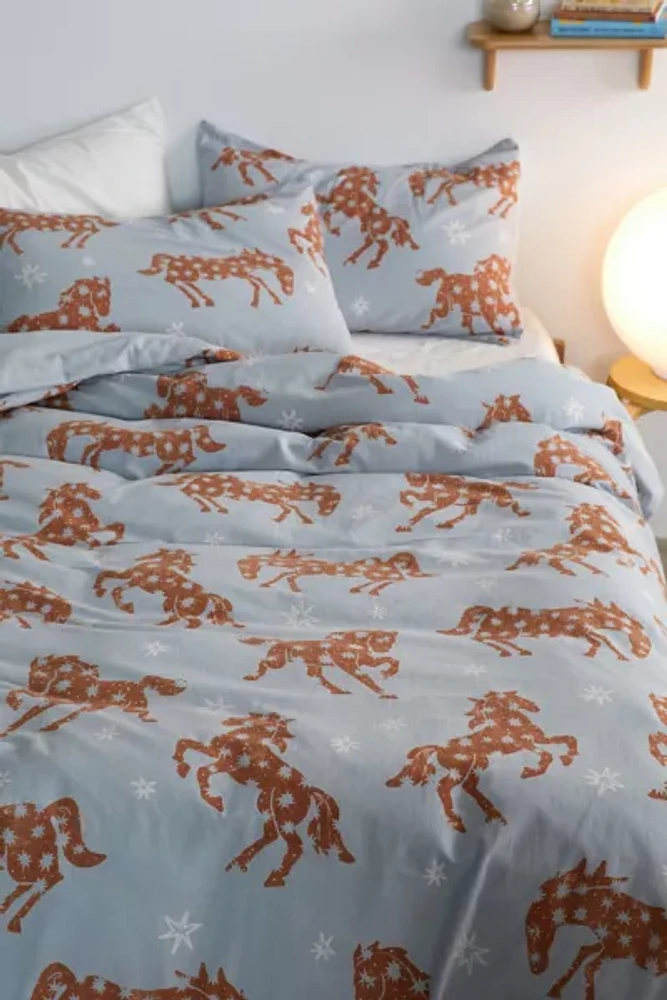 Roan Ponies Duvet Cover