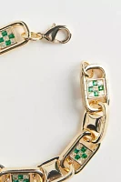 Soren Check Charm Link Bracelet