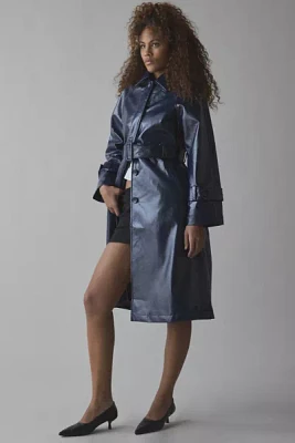 Hosbjerg Ray Tori Faux Leather Trench Coat