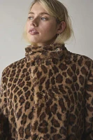 Hosbjerg Rina Leopard Print Faux Fur Coat