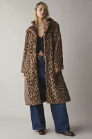 Hosbjerg Rina Leopard Print Faux Fur Coat