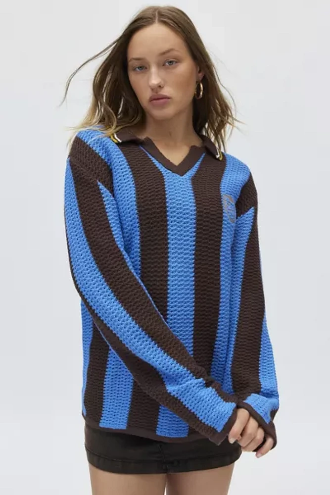 BDG Mitchelle Embroidered Crest Polo Sweater