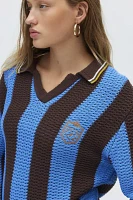 BDG Mitchelle Embroidered Crest Polo Sweater