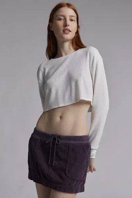 BDG Mel Sporty Corduroy Micro Mini Skirt