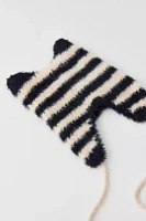 Striped Eyelash Ear Beanie