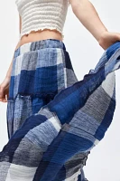 Urban Renewal Remnants Tiered Gingham Maxi Skirt