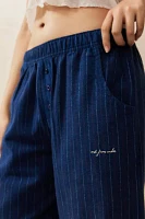 Out From Under Pinstripe Straight-Leg Jogger Sweatpant