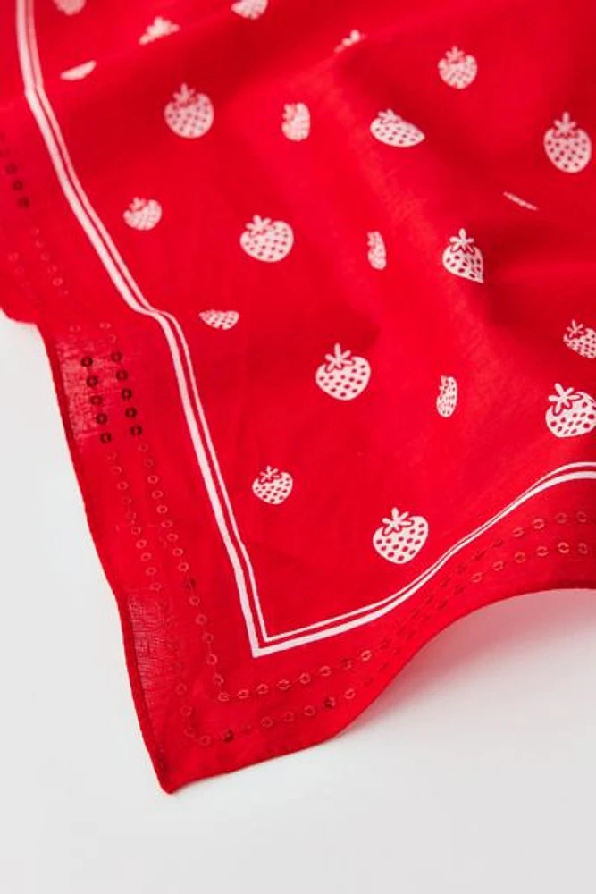 Strawberry Sequin Bandana