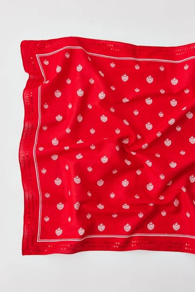 Strawberry Sequin Bandana