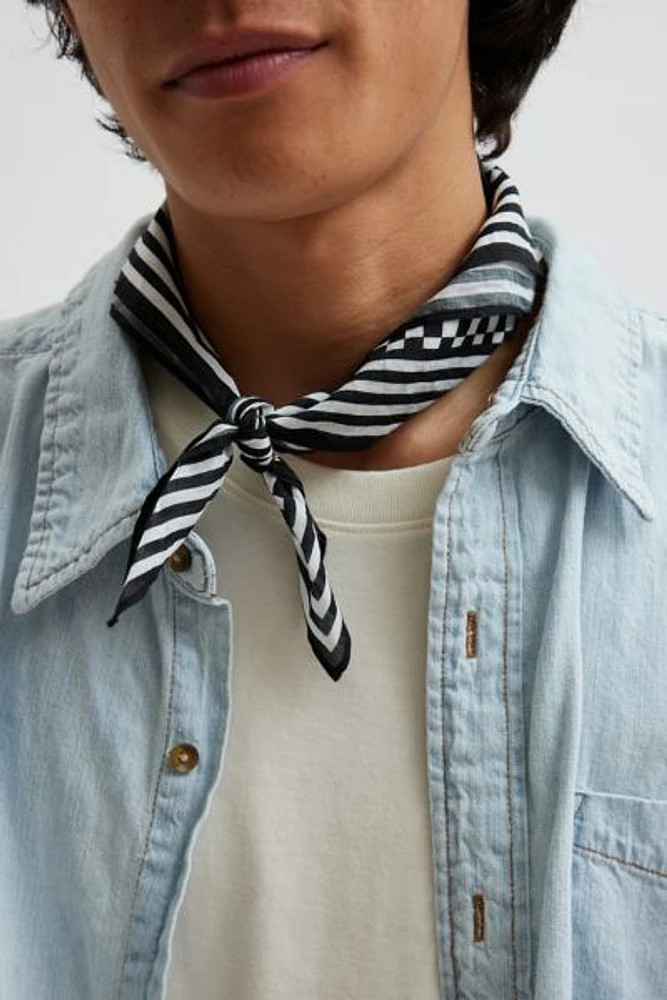 Check & Stripe Mix Bandana