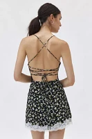 Kiss The Sky Mimi Floral Strappy Open Back Mini Dress