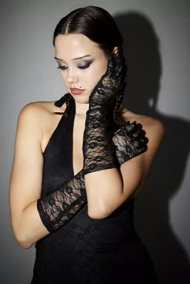 Black Lace Gloves