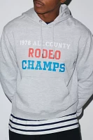 BDG Bonfire Rodeo Champs Graphic Print Cropped Hoodie Sweatshirt