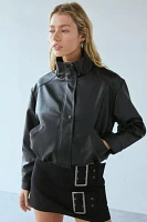 Silence + Noise Chloe Faux Leather Bomber Jacket