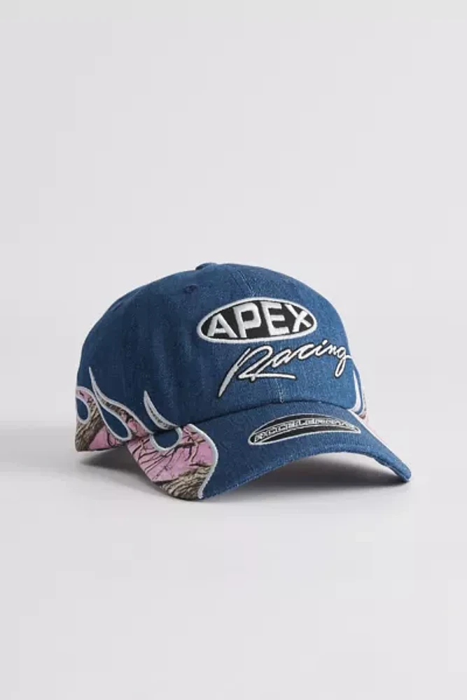 Camo Flame Denim Racing Dad Hat