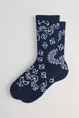 Paisley Bandana Crew Sock