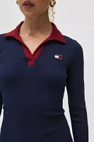 Tommy Jeans Badge Long Sleeve Polo Dress