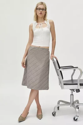 Urban Renewal Remnants Plaid Knee Length Skirt