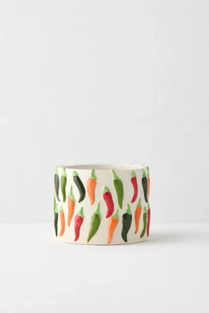Chili Pepper Icon Ceramic Planter