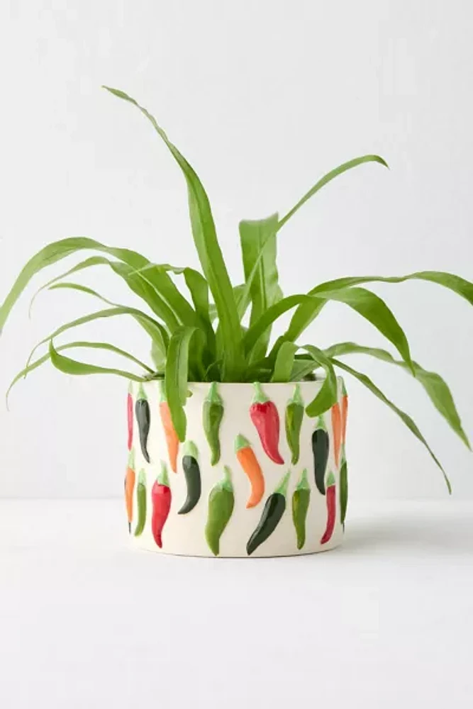 Chili Pepper Icon Ceramic Planter