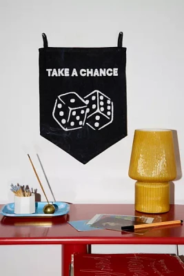 Take A Chance Embroidered Flag Tapestry