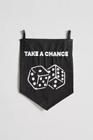 Take A Chance Embroidered Flag Tapestry