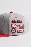 Mitchell & Ness NCAA Ohio State University Melton Patch Snapback Hat