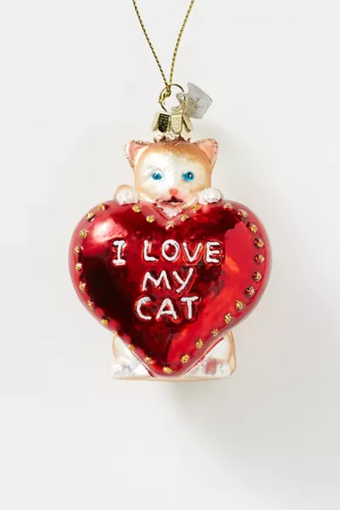 I Love My Cat Ornament