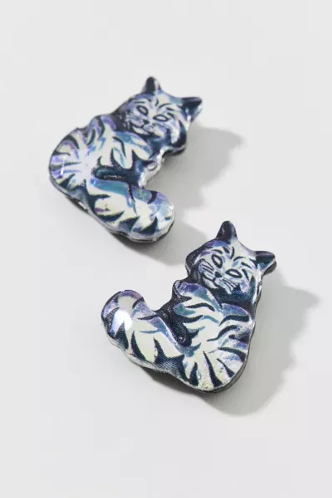 Betsey Johnson Crystal Cat Earring