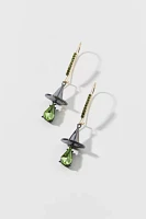 Betsey Johnson Witch Hat Rhinestone Earring