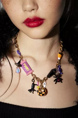 Betsey Johnson Ghoul Friends Halloween Charm Necklace