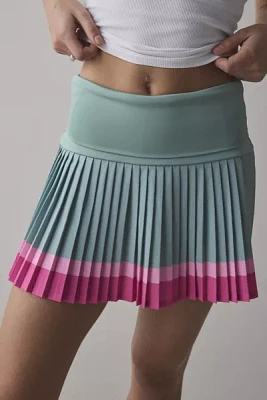 Beach Riot Gloria Sage Bloom Colorblock Pleated Mini Skort