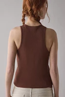 Dickies Graphic Split V-Neck Cropped Tank Top